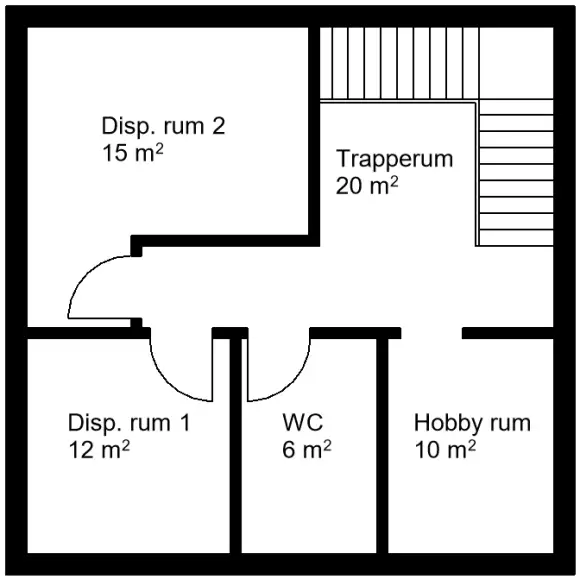 Plantegning med eksempel p&aring; registrering af k&aelig;lder