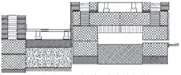 Bygning med u-opvarmet k&aelig;lder eller krybek&aelig;lder og terr&aelig;nd&aelig;k i tilbygning